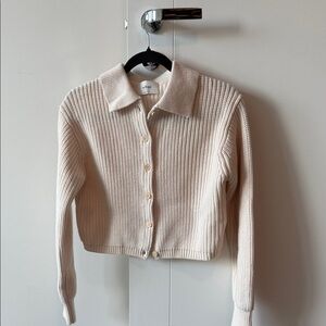 Wilfred Beige Ribbed Cardigan